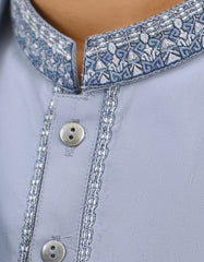 GREISH BLUE BLENDED KAMEEZ SHALWAR | JCKS-S-35926