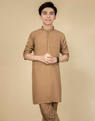 BISCUIT BROWN BLENDED KAMEEZ SHALWAR | JCKS-S-35933