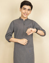 GREY BLENDED KAMEEZ SHALWAR | JCKS-S-35941