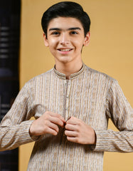 MULTI BROWN COTTON KURTA | JCK-S-35955
