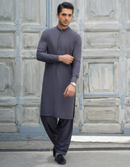 MAGNET GREY BLENDED KAMEEZ SHALWAR | JJKS-S-36823