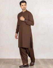 BROWN BLENDED KAMEEZ SHALWAR | JJKS-W-36849