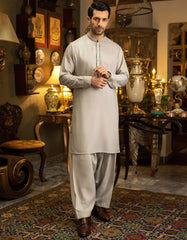 GREY BLENDED KAMEEZ SHALWAR | JJKS-S-36857