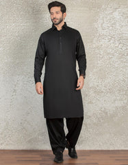 BLACK COTTON KAMEEZ SHALWAR | JJKS-S-36858