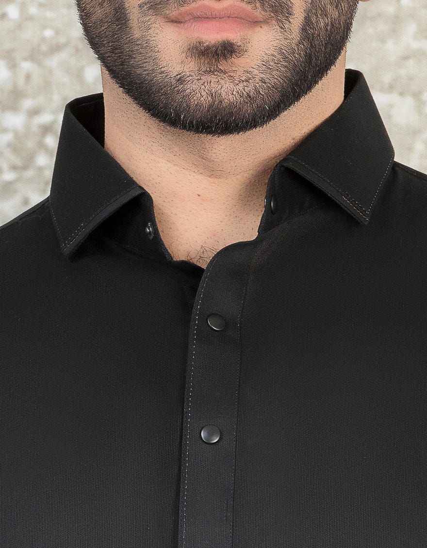 BLACK COTTON KAMEEZ SHALWAR | JJKS-S-36858