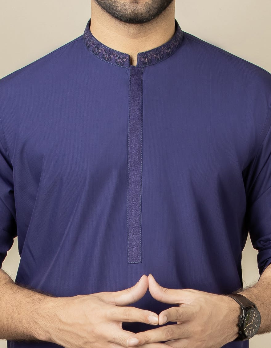 DEEP PURPLE BLENDED KAMEEZ SHALWAR | JJKS-S-36869