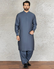 BLUE COTTON KAMEEZ SHALWAR | JJKS-S-36875