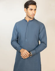 GREISH BLUE BLENDED KAMEEZ SHALWAR | JJKS-S-36881
