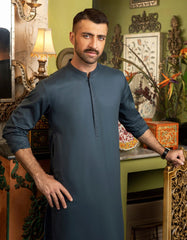 TEAL COTTON KURTA | JJK-S-36885
