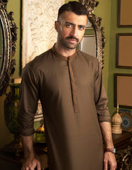 BROWN COTTON KURTA | JJK-S-36886