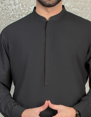 DEEP GREY BLENDED KAMEEZ SHALWAR | JJKS-S-36893