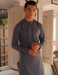 DULL BLUE BLENDED KAMEEZ SHALWAR | JJKS-S-36896