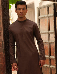 BROWN COTTON KURTA | JJK-S-36898