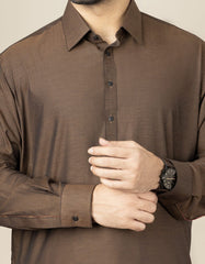 COFFEE BROWN COTTON KAMEEZ SHALWAR | JJKS-S-36905