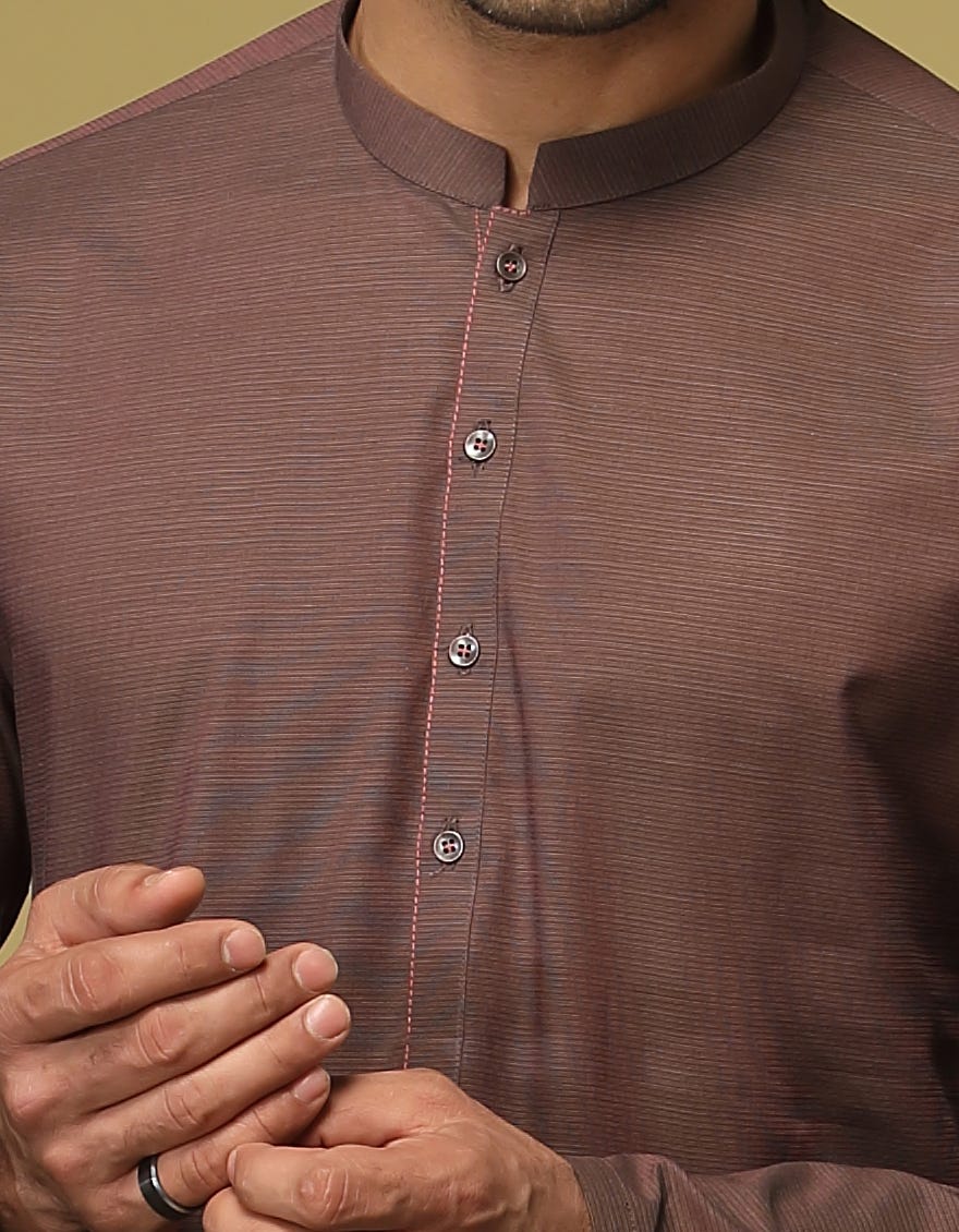 BROWN COTTON KURTA | JJK-S-36916