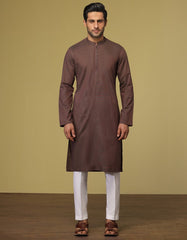 BROWN COTTON KURTA | JJK-S-36916
