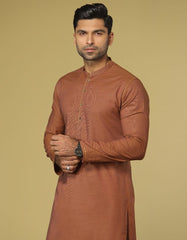 RUST COTTON KURTA | JJK-S-36917