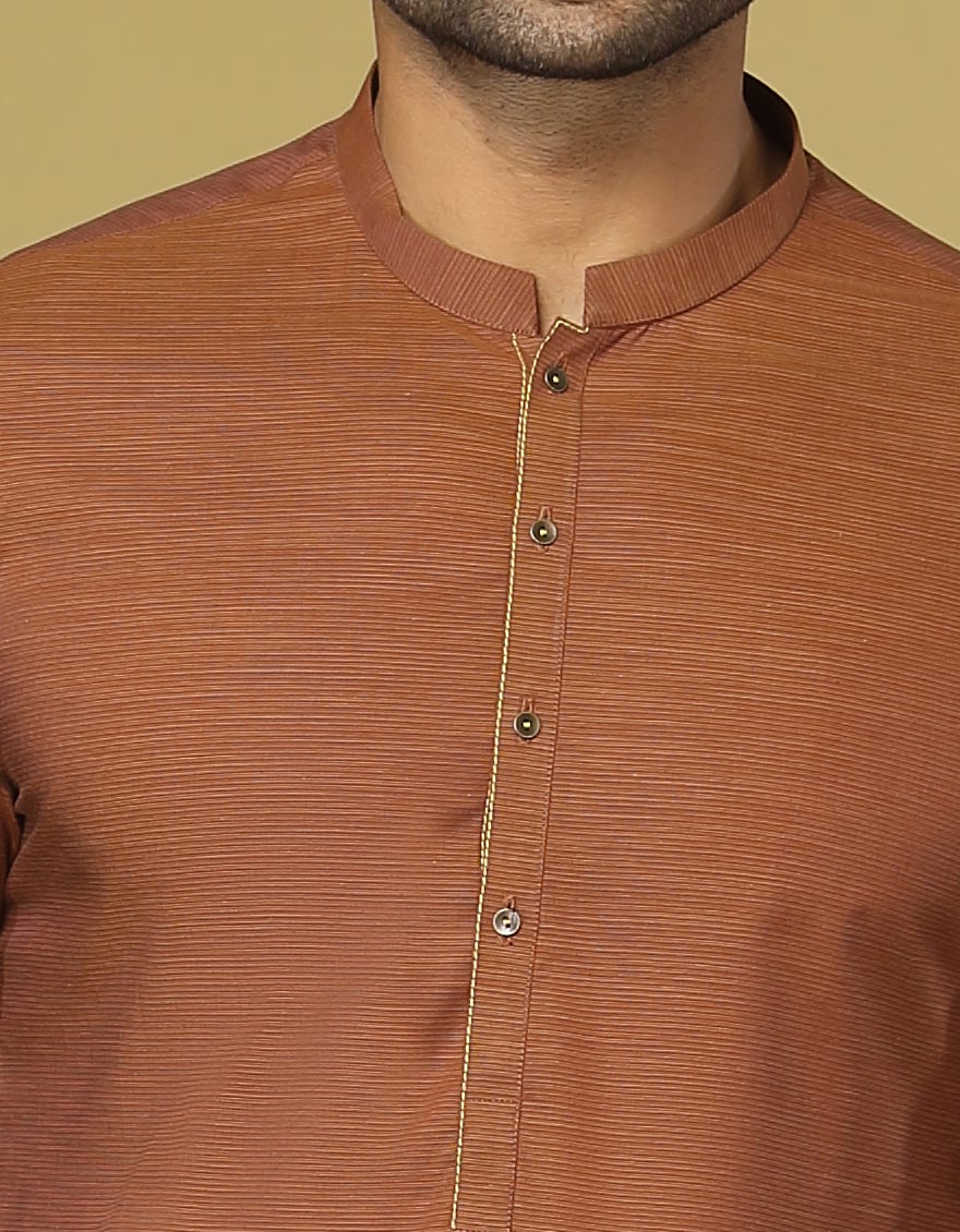 RUST COTTON KURTA | JJK-S-36917