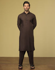 BROWN BLENDED KAMEEZ SHALWAR | JJKS-S-36925