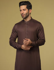 COFFEE BROWN COTTON KAMEEZ SHALWAR | JJKS-S-36928