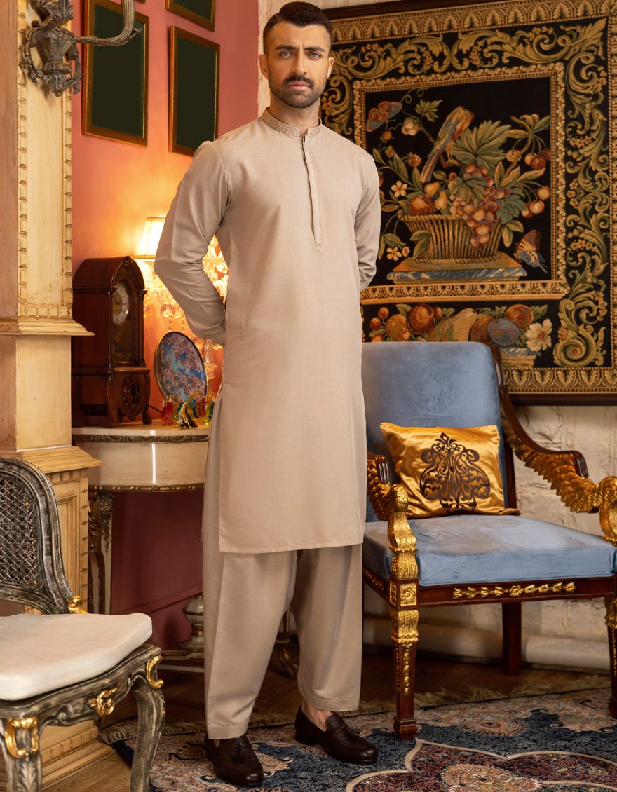 FAWN BLENDED KAMEEZ SHALWAR | JJKS-S-37574