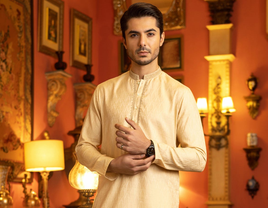 BEIGE COTTON KURTA | JJK-S-37578