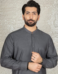 GREY COTTON CASUAL KAMEEZ SHALWAR | JJKS-S-37585