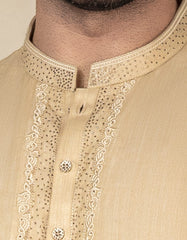 BEIGE BLENDED KURTA | JJK-S-37591