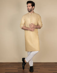 BEIGE BLENDED KURTA | JJK-S-37591