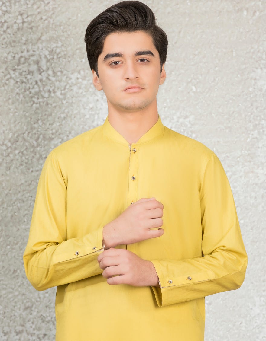 LIME GREEN COTTON KURTA | JTK-S-38381