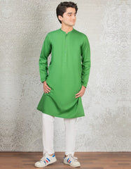 GREEN COTTON KURTA | JTK-S-38400