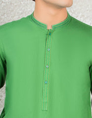 GREEN COTTON KURTA | JTK-S-38400