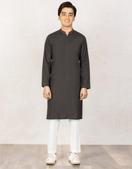 CHOCOLATE BROWN COTTON KURTA | JTK-W-38418