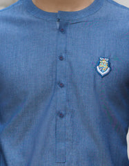 DENIM BLUE COTTON KURTA | JTK-S-38445