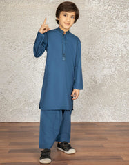 DULL BLUE BLENDED KAMEEZ SHALWAR | JCKS-S-38446