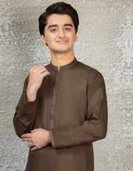 MEHNDI GREEN BLENDED KAMEEZ SHALWAR | JTKS-S-38449