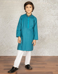 GREEN COTTON KURTA | JCK-S-38451