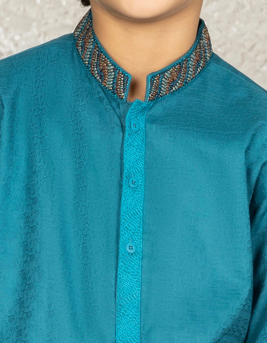 GREEN COTTON KURTA | JCK-S-38451