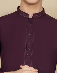 DEEP PURPLE BLENDED KAMEEZ SHALWAR | JCKS-S-38460