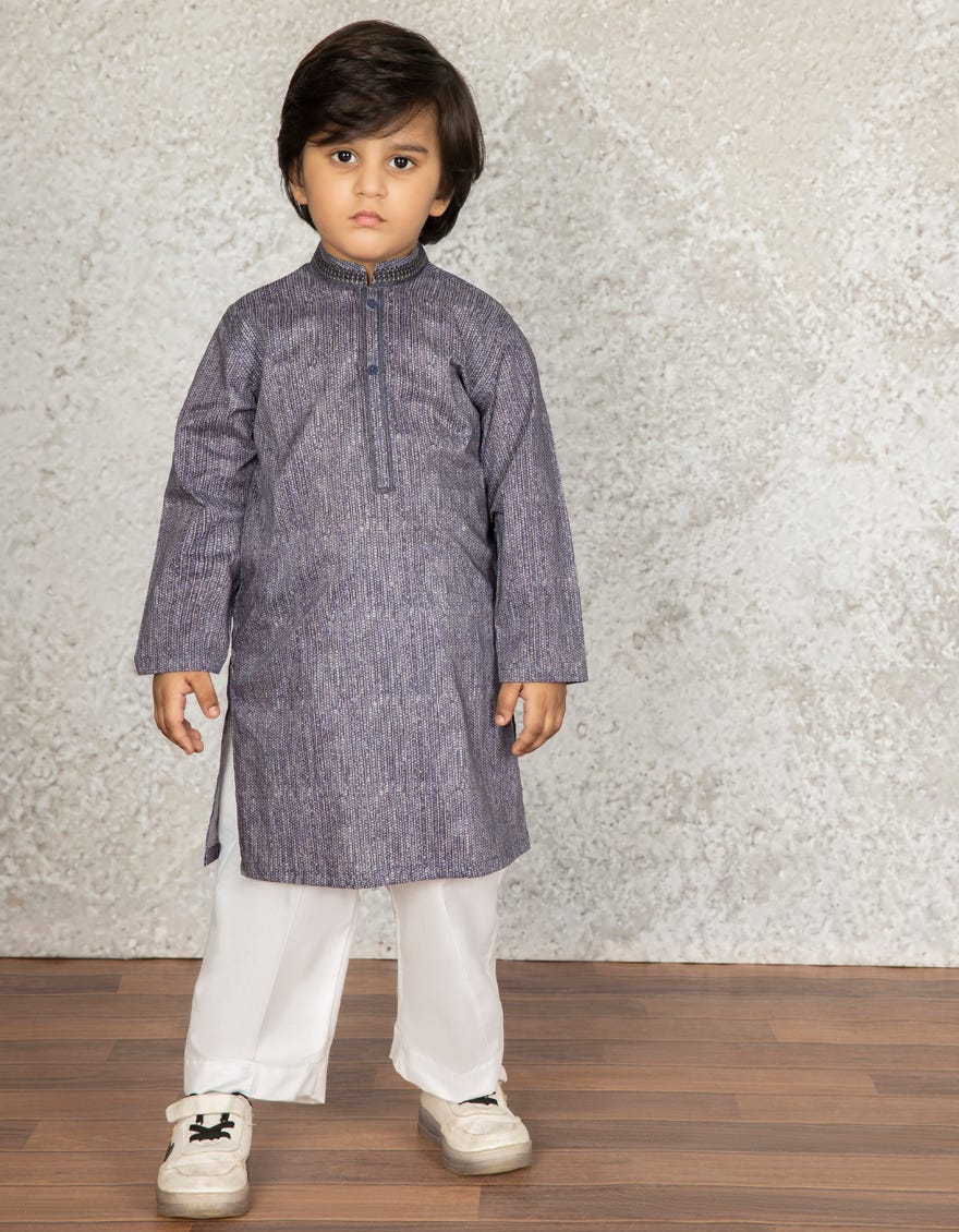INDIGO COTTON KURTA | JCK-S-38474