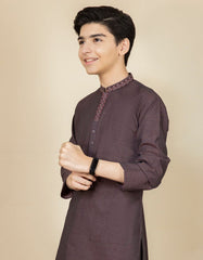 DEEP PURPLE COTTON KAMEEZ SHALWAR | JCKS-S-38481