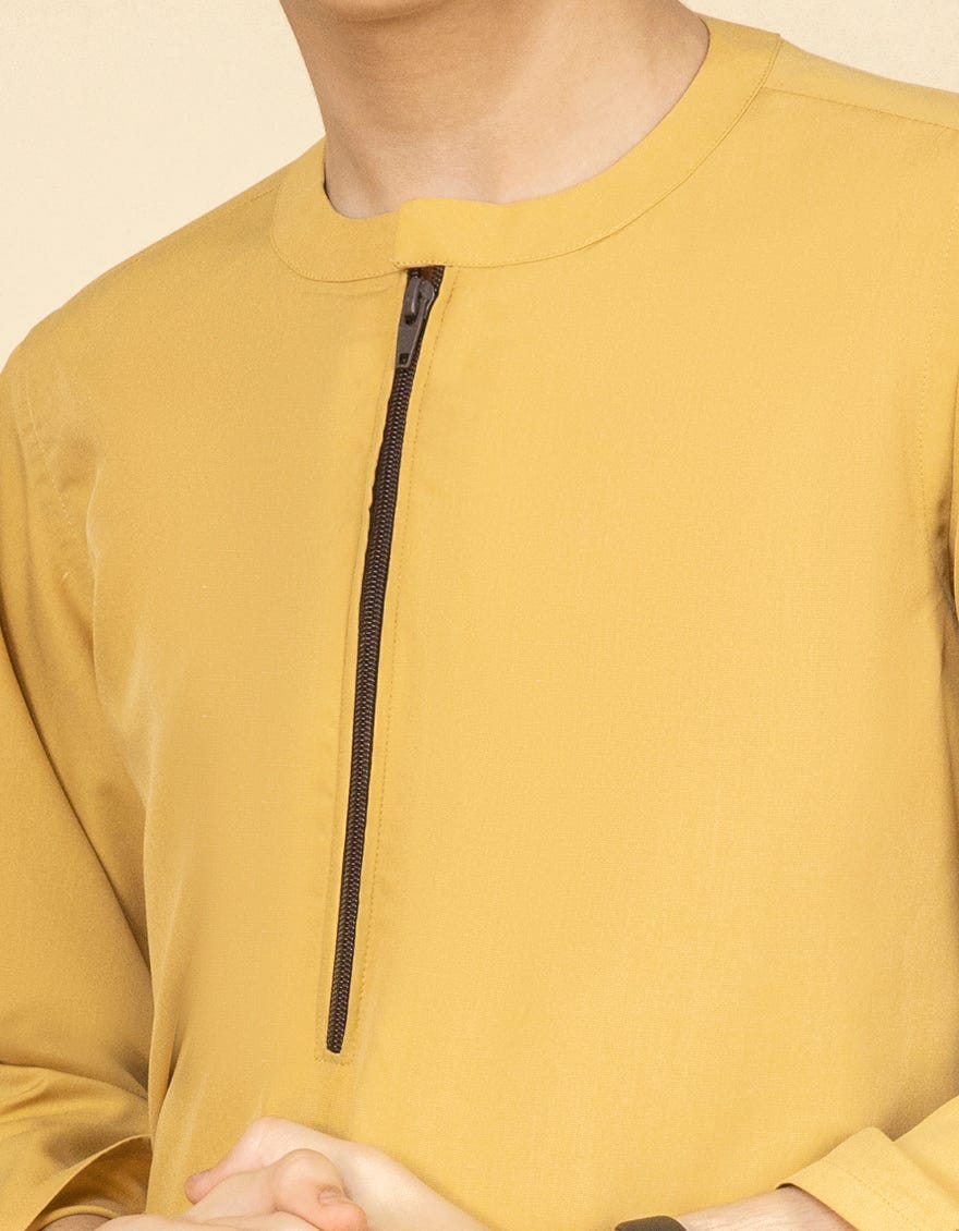 OCHRE COTTON KURTA PAJAMA | JCKP-S-38482