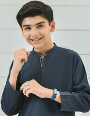 GREYISH BLUE COTTON KURTA | JCK-S-38484