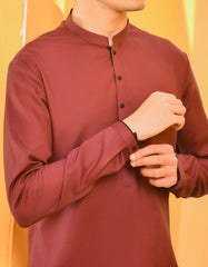 MAROON COTTON KURTA | JTK-S-38485