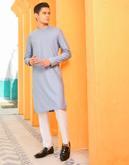 LIGHT BLUE COTTON KURTA | JTK-S-38486