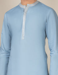 BLUISH GREY COTTON KURTA | JTK-S-38508