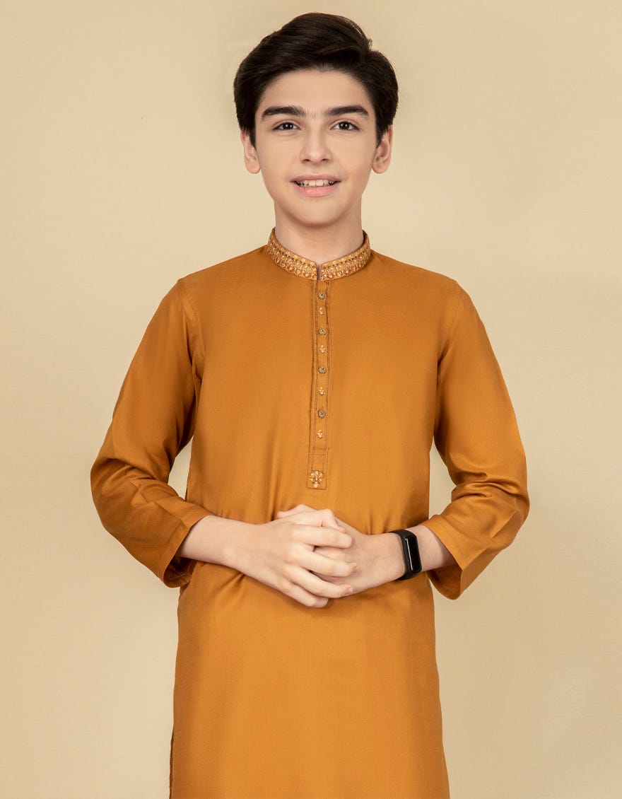 RUST COTTON KURTA | JCK-S-38512
