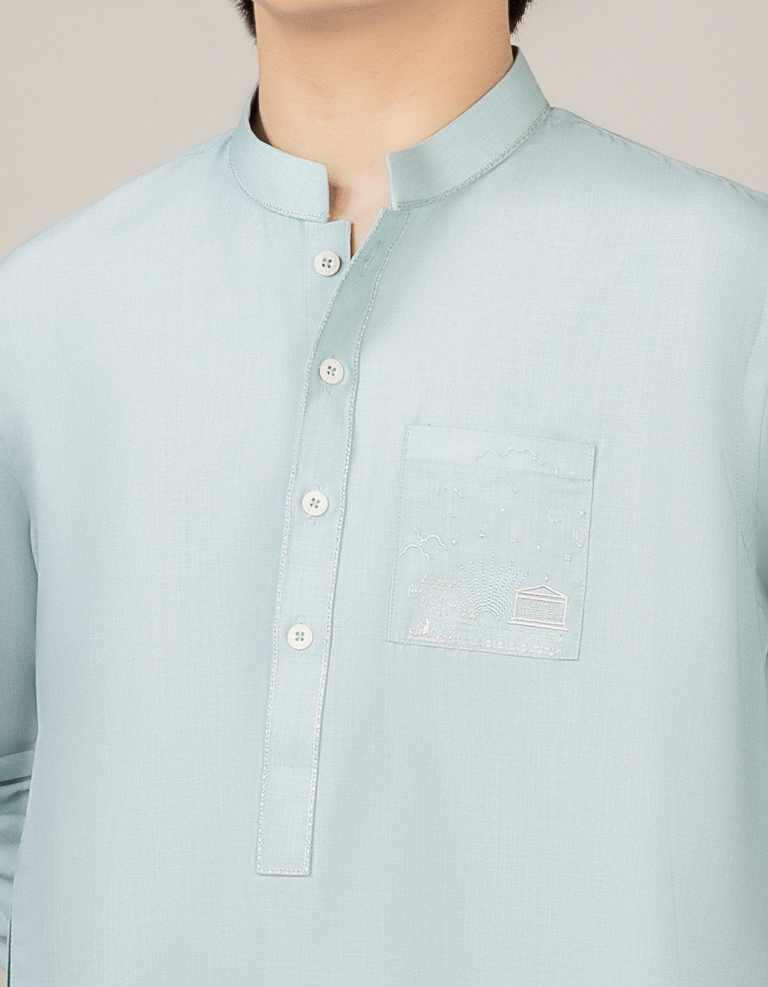 DULL SKY BLENDED KURTA PAJAMA | JCKP-S-38519