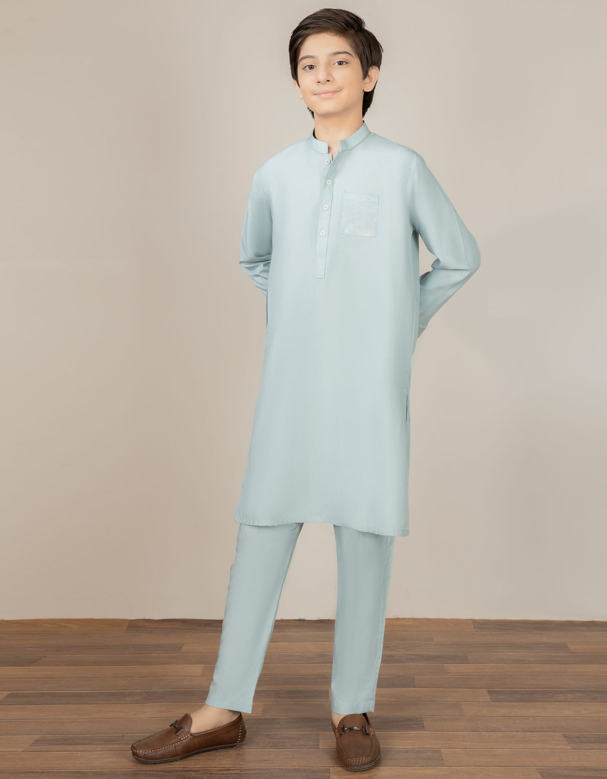 DULL SKY BLENDED KURTA PAJAMA | JCKP-S-38519