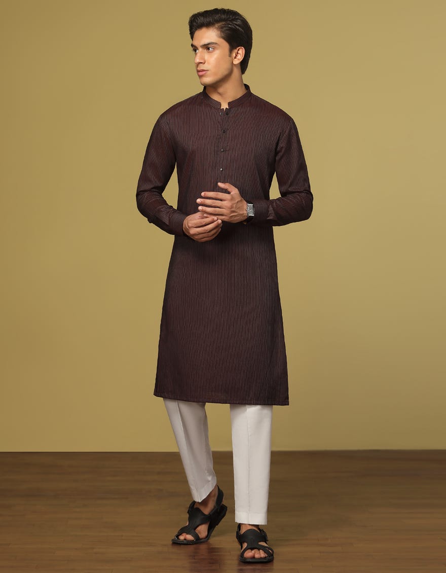 PURPLE COTTON KURTA | JTK-S-38528